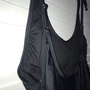 One Piece Black Bathing Suit With Low Back